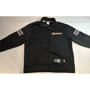 Majestic Anaheim Ducks Men's Hockey Full Zip Track Jacket NHL Black Size Xl